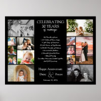 30 year wedding anniversary photo collage editable