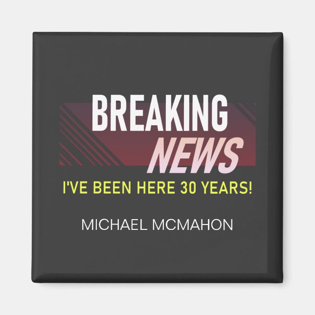 30 Year Work Anniversary 30th Employee Acrylic Awa Magnet (Front)