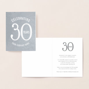 30 years corporate anniversary party invitations
