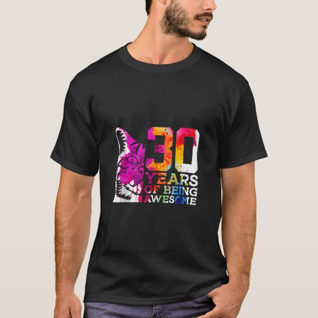 30 YEARS OF BEING AWESOME CAT 30TH BIRTHDAY Tank T (Front)