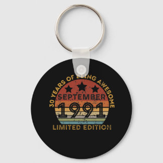 30 Years Of Being Awesome September 1991 Keychain