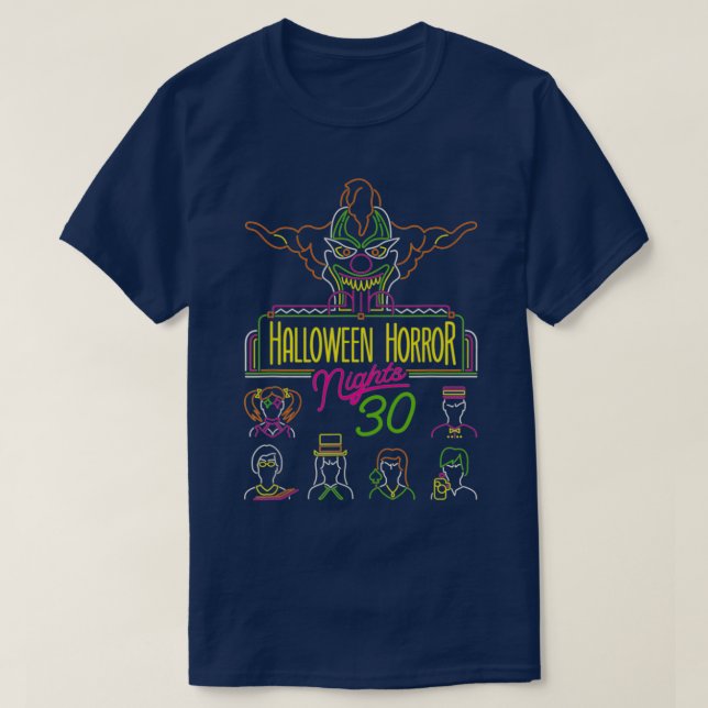 30 Years of Halloween Horror Nights T-Shirt (Design Front)