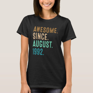 30 Years Old  Awesome Since August 1992 30th Birth T-Shirt