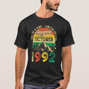 30 Years Old  Awesome Since October 1992 30th Birt T-Shirt