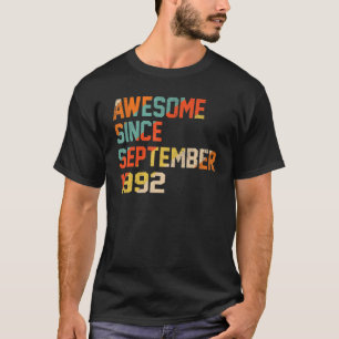 30 Years Old  Awesome Since September 1992 30th 17 T-Shirt