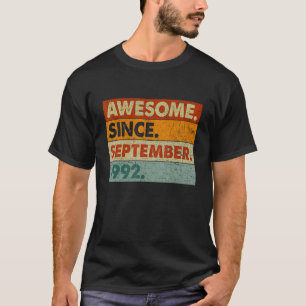 30 Years Old  Awesome Since September 1992 30th Bi T-Shirt