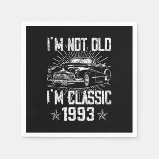 30 Years Old Classic Car 1993 Limited Edition 30th Napkin
