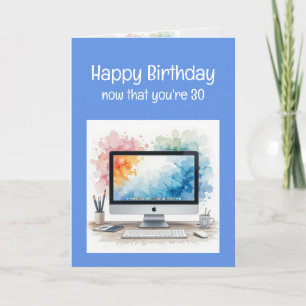 30 years old  Fun Old Age Birthday  Card