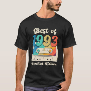 30 Years Old Gifts Best Of 1993 Cassette Tape 30th T-Shirt
