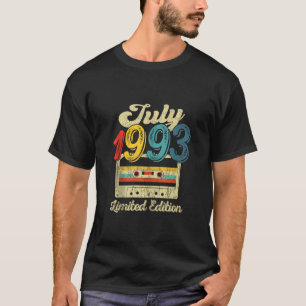 30 Years Old Gifts Retro July 1993 Cassette 30th B T-Shirt
