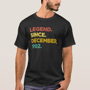 30 Years Old Legend Since December 1992 30th Birt T-Shirt