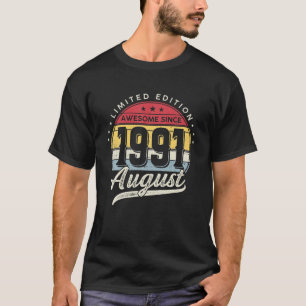 30 Years Old Limited Edition Awesome Since 1991 Au T-Shirt