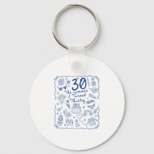 30 Years Old Women Men 30th Birthday Party Summer Keychain