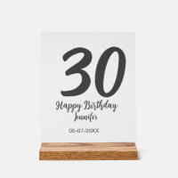 30e anniversaire ajouter nom date année noir modèl