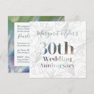 30e anniversaire de Mariage Invitation Pearl moder