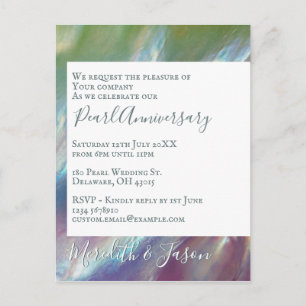 30e anniversaire de Mariage Invitation Pearl moder