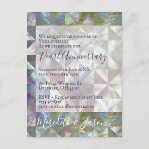 30e anniversaire de Mariage Invitation Pearl moder
