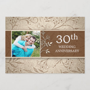 30e anniversaire du mariage invitations photo