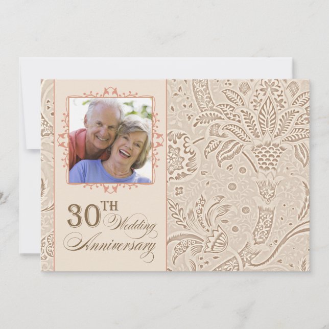30e anniversaire du mariage invitations photo (Devant)