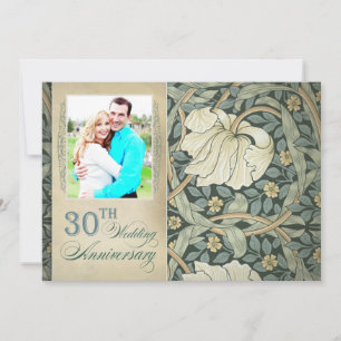 30e anniversaire du mariage invitations photo