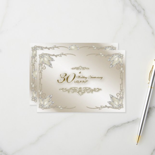 30e anniversaire du Mariage RSVP (Devant/Arrière en situation)