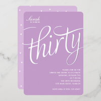 30e anniversaire Foil Invitation