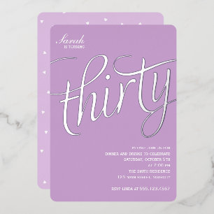 30e anniversaire Foil Invitation