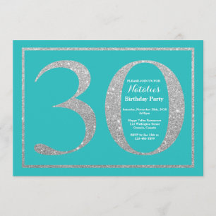30e anniversaire Invitation Parties scintillant Tu
