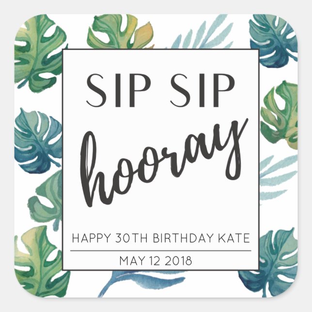 30e anniversaire Mini Étiquette de vin (Devant)