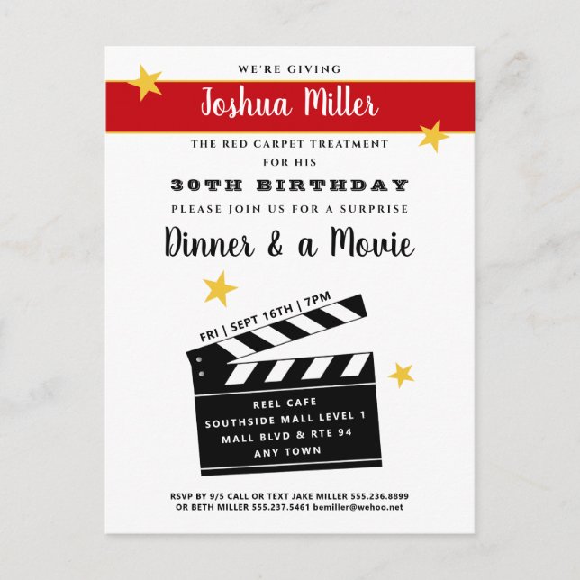 30e anniversaire ou toute invitation de la fête su (Devant)