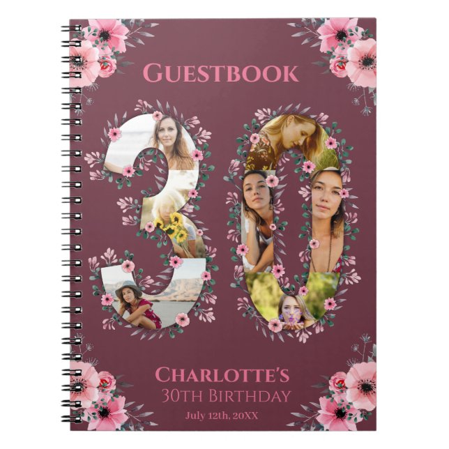 30e anniversaire Photo rose Flower Woman Livre d'i (Devant)