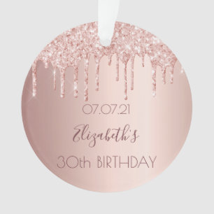30e anniversaire rose gouttes de parties scintilla