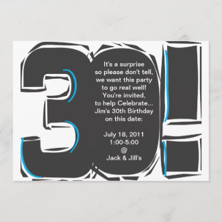 30e Invitation d'anniversaire de l'Inde
