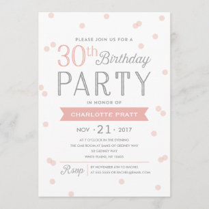 30e Invitation du Confetti Party   Anniversaire