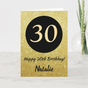 30e Joyeux Anniversaire Carte Parties scintillant
