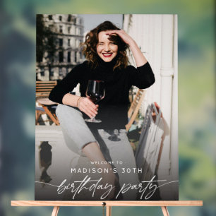30ème anniversaire de la fête Photo Script Typogra