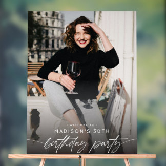 30ème anniversaire de la fête Photo Script Typogra