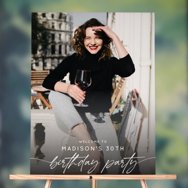 30ème anniversaire de la fête Photo Script Typogra (Neutre)