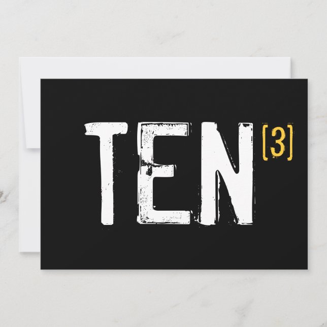 30ème anniversaire - invitation Dix x 3 (Devant)