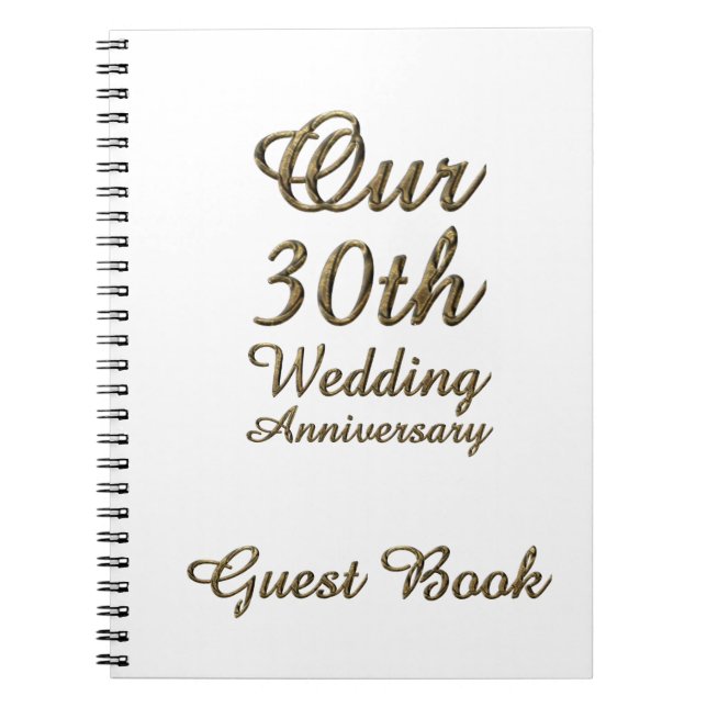 30ème Blanc d'or de livre d'invité d'anniversaire (Devant)