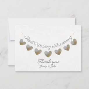 30ème carte d'anniversaire de mariage de perle de
