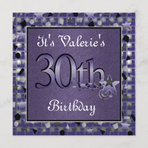 30ème invitation heureuse de fête d'anniversaire