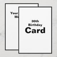 30ème Trente 30 Trente 3-0 Carte d'anniversaire