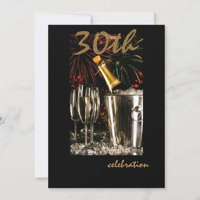 30èmes invitations personnalisées de fête (Devant)