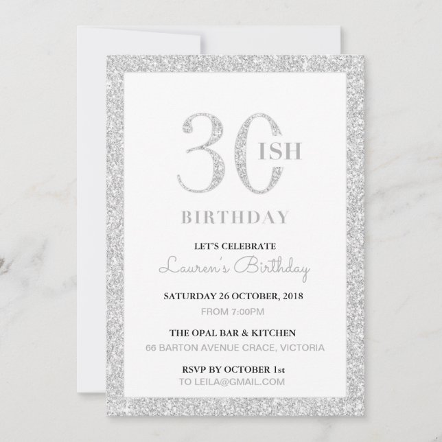 30ish Birthday Party Invitation (Front)