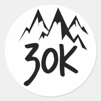 30K Run Classic Round Sticker