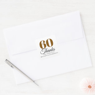 30th 40th 50th 60th 70th 80th Birthday Party Favou Square Sticker