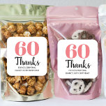 30th 40th 50th 60th 70th 80th Birthday Party Favou Square Sticker<br><div class="desc">30th 40th 50th 60th 70th 80th Birthday Party Favour Square Sticker</div>
