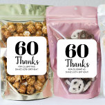 30th 40th 50th 60th 70th 80th Birthday Party Favou Square Sticker<br><div class="desc">30th 40th 50th 60th 70th 80th Birthday Party Favour Square Sticker</div>