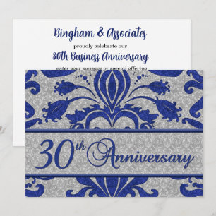 30th Anniversary Business Announcement Blue